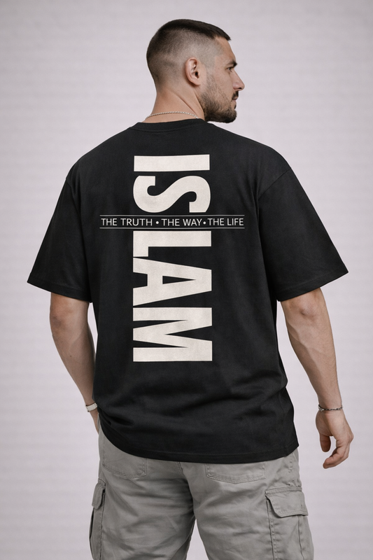 HAQ Oversized Tee- ISLAM Black