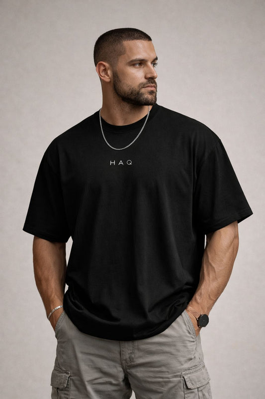 HAQ Oversized Tee - Tawakkul Black