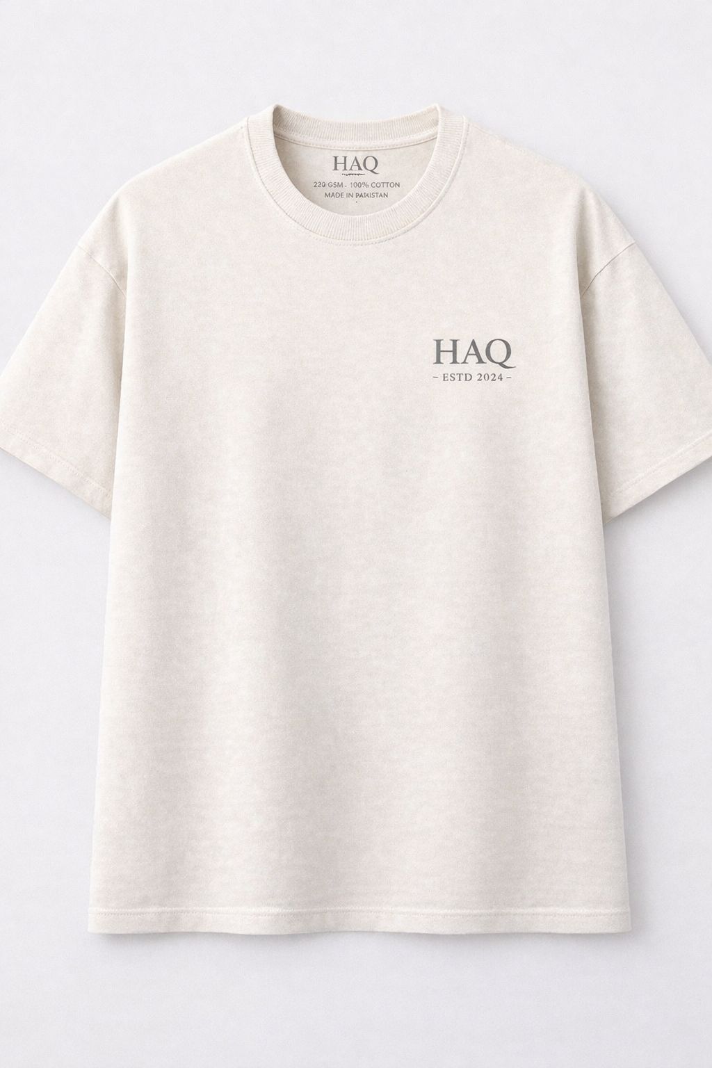 HAQ Oversized Tee- The Time Is Near Off White