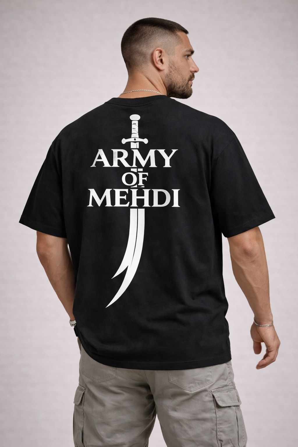 HAQ Oversized Tee-Army Of Mehdi Black