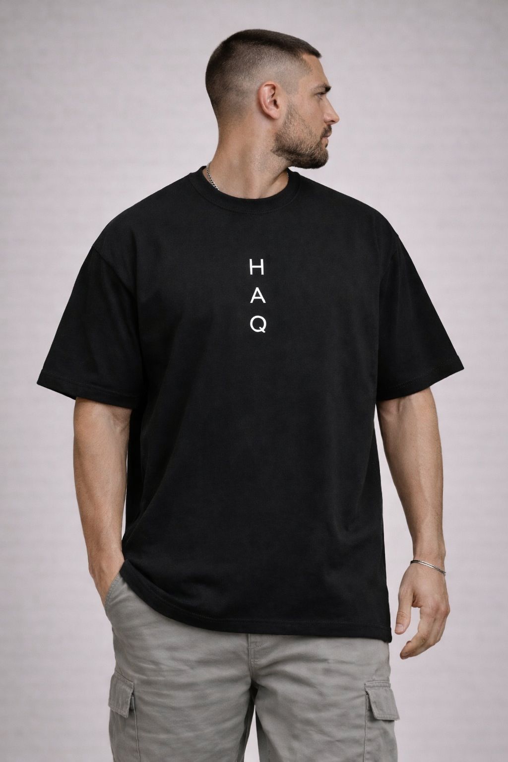 HAQ Oversized Tee- ISLAM Black